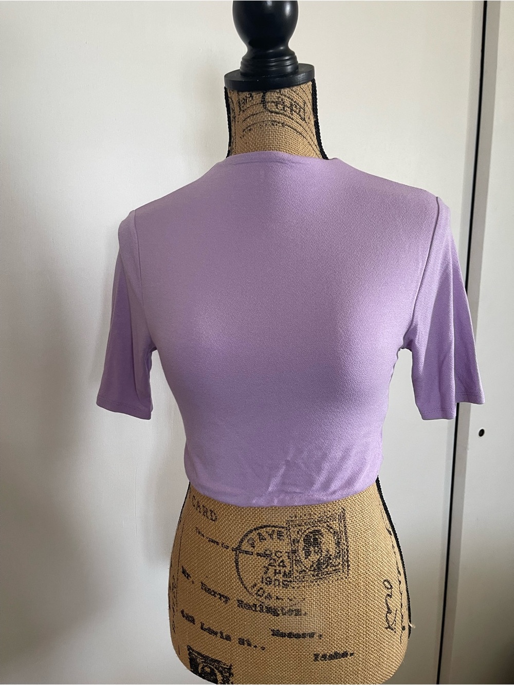 naked wardrobe Pastel Lilac Cropped Tee